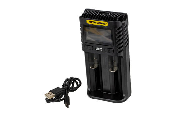 The NITECORE UMS2 Superb Battery Charger is compatible with a wide range of batteries